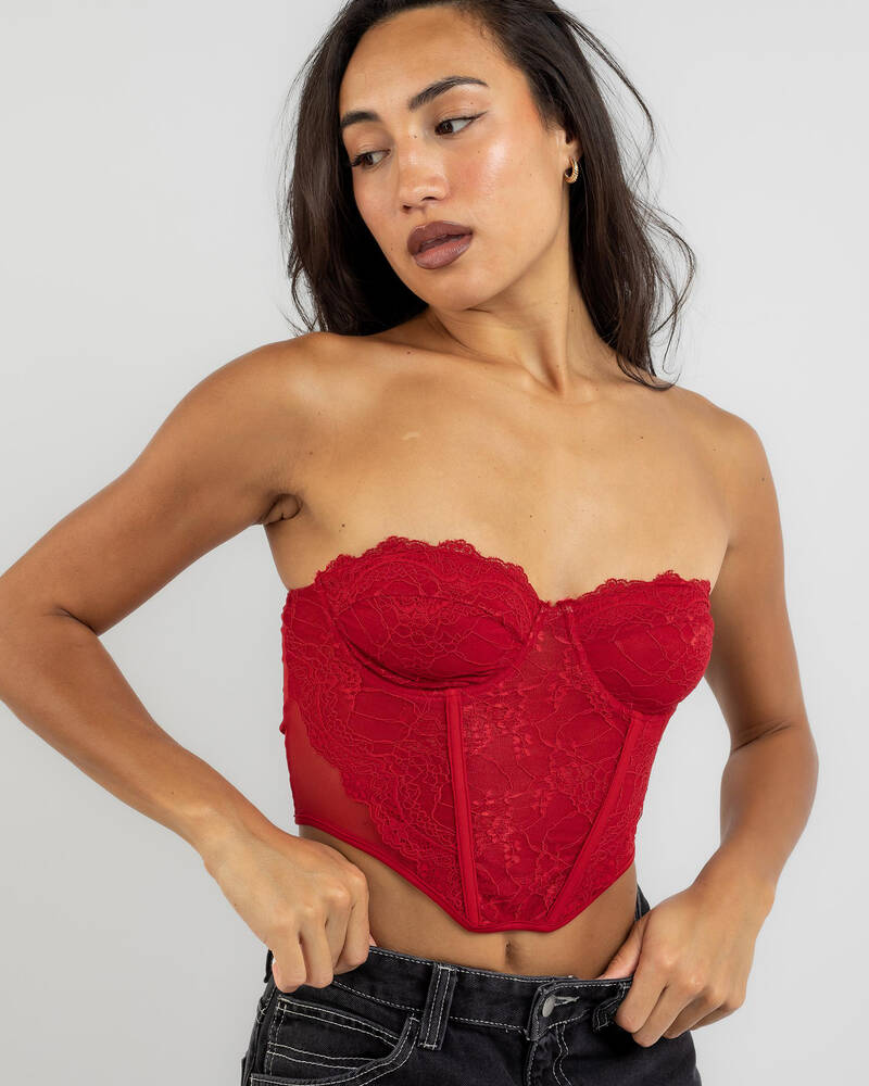 Ava And Ever Giana Lace Corset Top for Womens