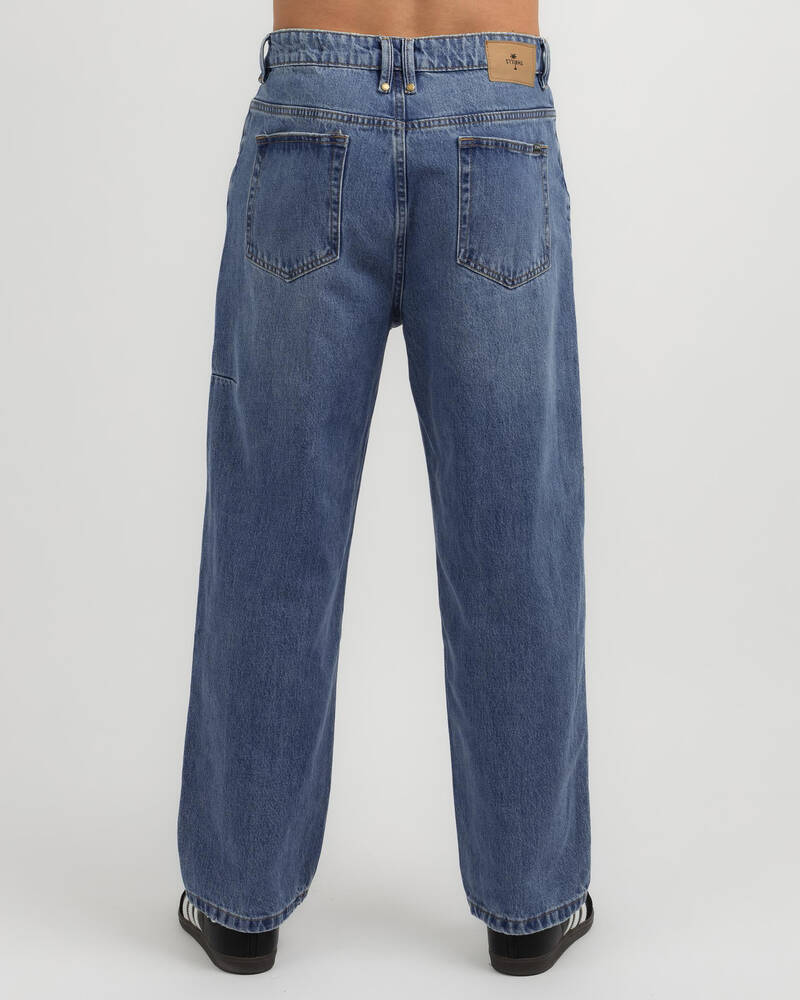 Thrills Big Slacker Denim Jeans for Mens