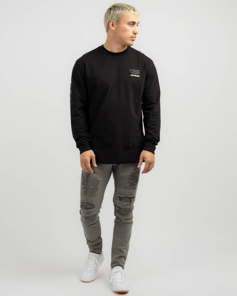 Nena & Pasadena Parti Heavy Relaxed Long Sleeve T Shirt for Mens