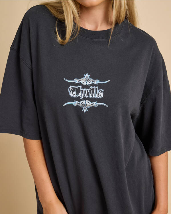 Thrills Metal And Mayhem Oversized T-Shirt for Womens