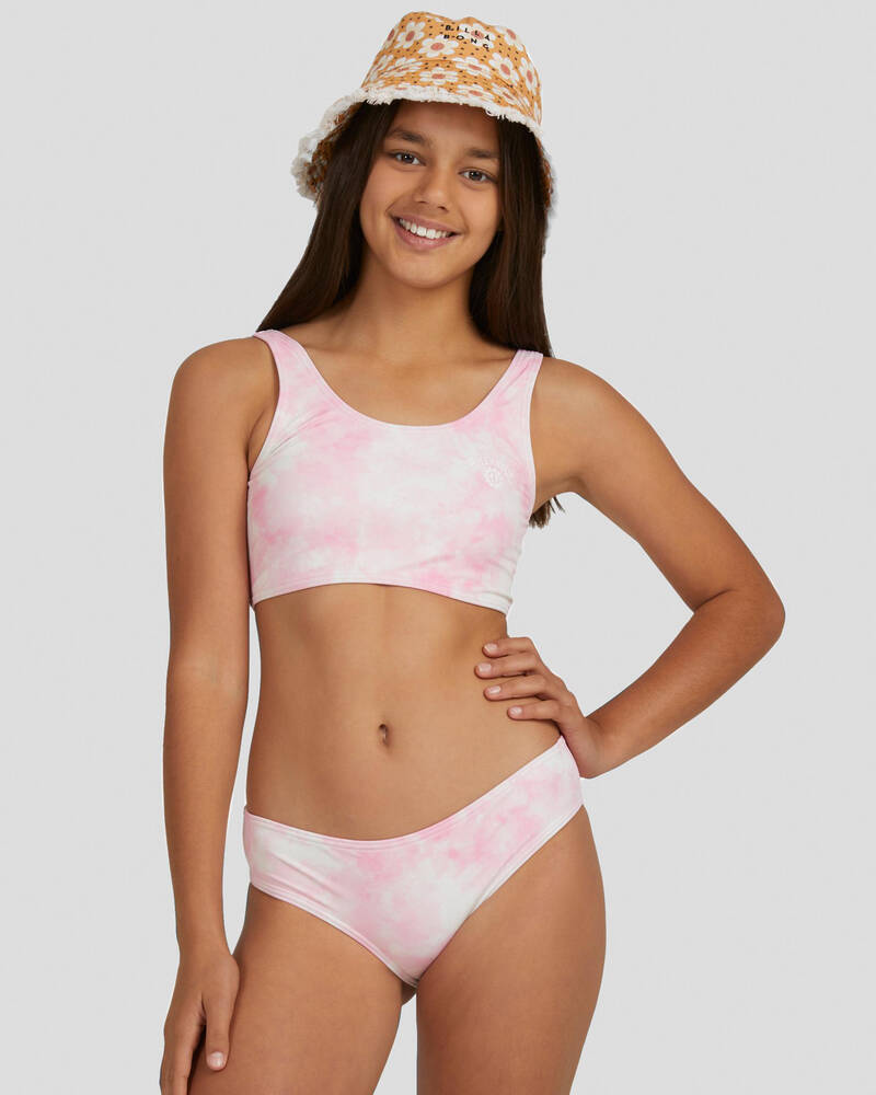 Billabong Girls' Pretty In Pink Crop Bikini Set for Womens