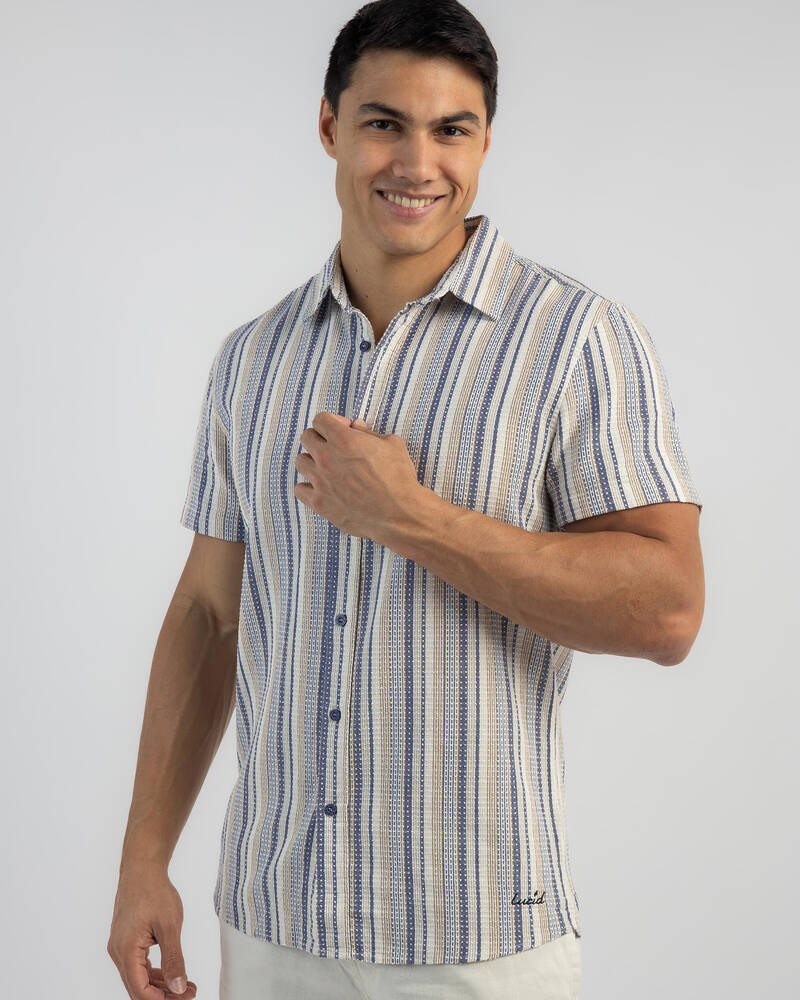 Lucid Striped Short Sleeve Shirt for Mens