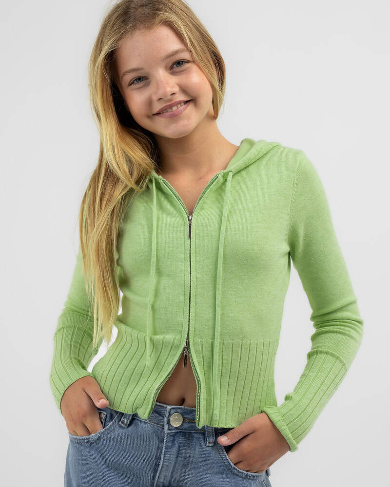 Ava And Ever Girls' Cady Hooded Zip Knit Jumper for Womens