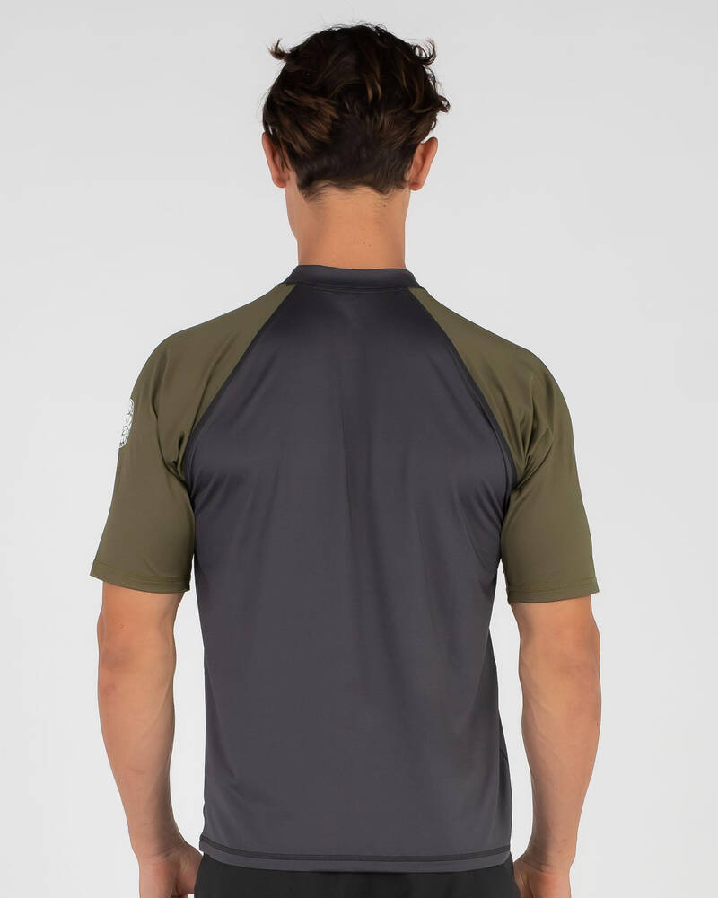 Rip Curl Shockwave Short Sleeve Rash Vest for Mens