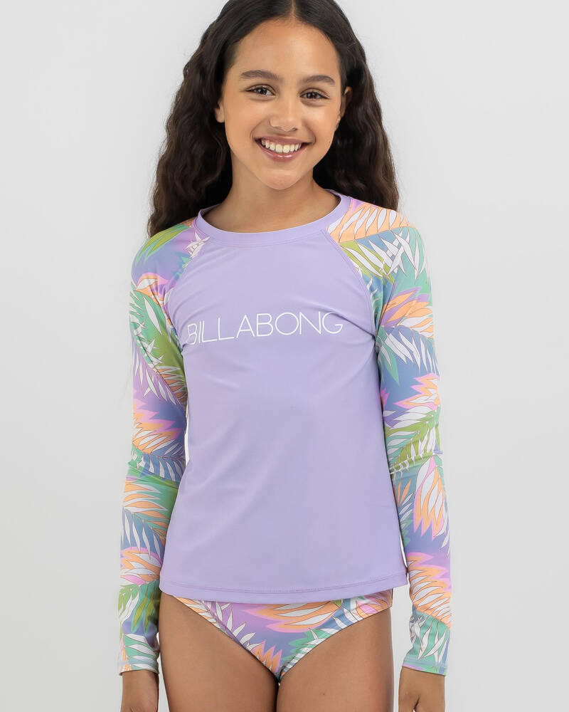 Billabong Girls' Topical Dayz Long Sleeve Rash Vest Set for Womens