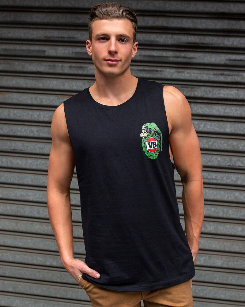 Victor Bravo's Green Grenade Muscle Tank for Mens