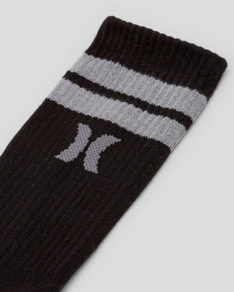 Hurley Mens' 1/2 Terry Crew Socks 3 Pack for Mens