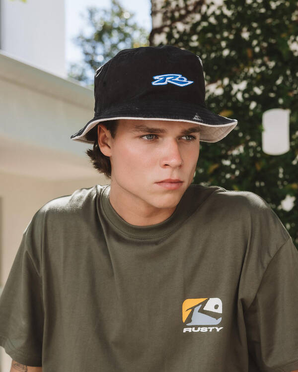 Rusty Kick Flip Reversible Bucket Hat for Mens