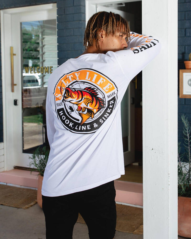 Salty Life Hooked Long Sleeve T-Shirt for Mens