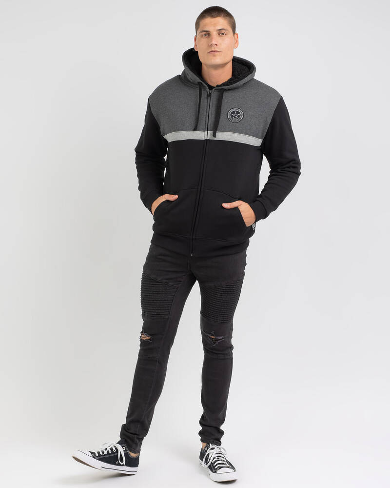 Unit Baron Zip Sherpa Hoodie for Mens