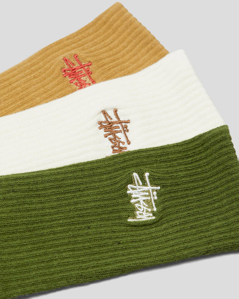 Stussy Graffiti Socks 3 Pack for Mens