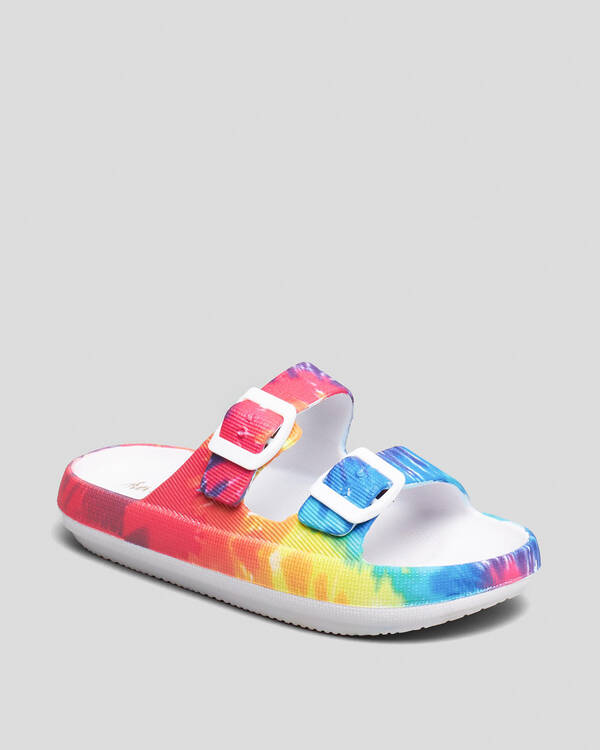 Ava And Ever Girls' Cove Double Buckle Slide for Womens