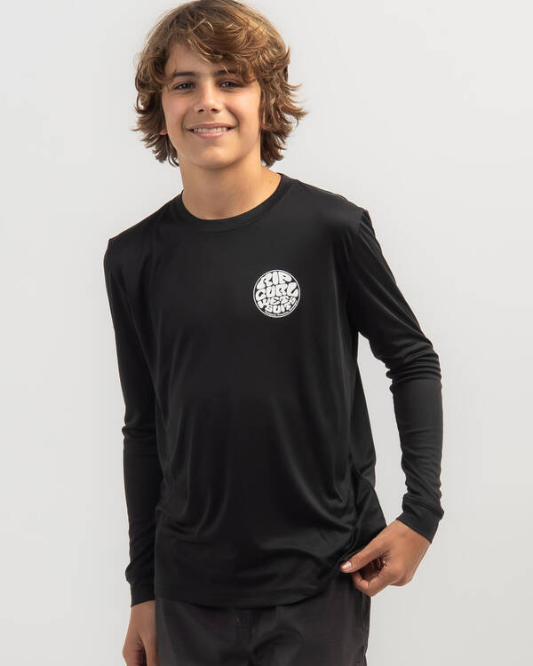 Rip Curl Boys' Icons Surflite Long Sleeve Rash Vest for Mens