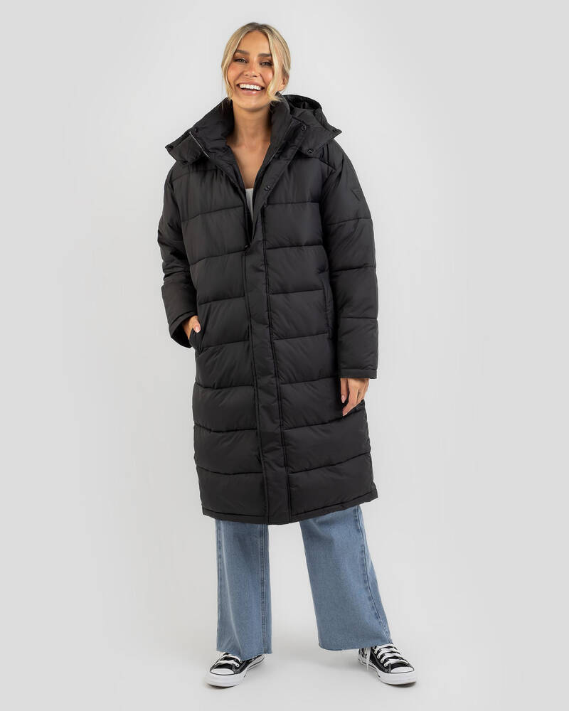 Roxy Step Out Longline Hooded Puffer Jacket for Womens