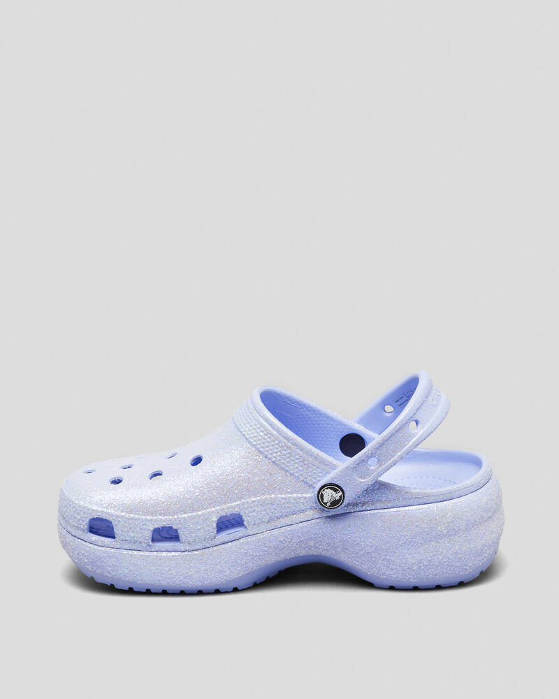 Crocs Classic Platform Glitter Clogs for Womens