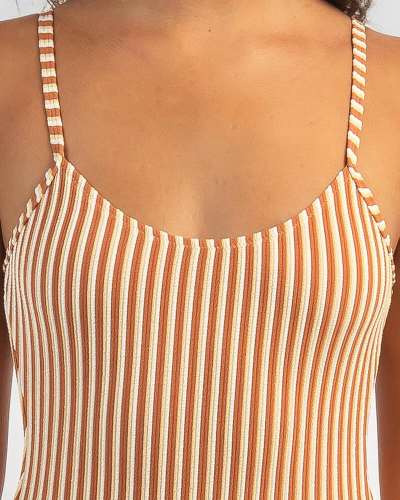 Rhythm Sunbather Stripe Minimal One Piece Swimsuit for Womens