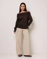 Ava And Ever Veriti Off Shoulder Knit Jumper for Womens image number null