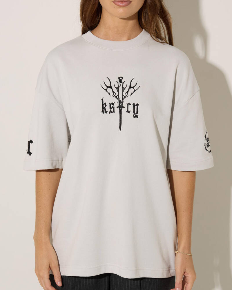 Kiss Chacey Distorted Loopback Street T-Shirt for Womens