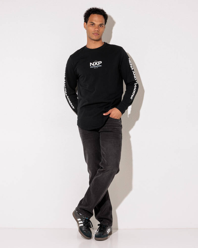 Nena & Pasadena Peak Dual Curved Long Sleeve T-shirt for Mens