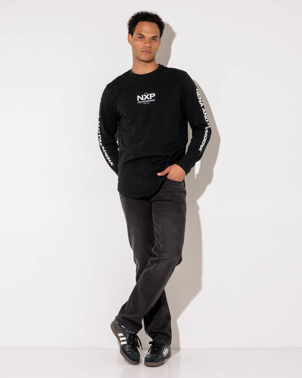 Nena & Pasadena Peak Dual Curved Long Sleeve T-shirt for Mens