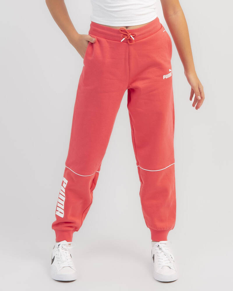 Puma Girls' Power Colourblock Track Pants for Womens