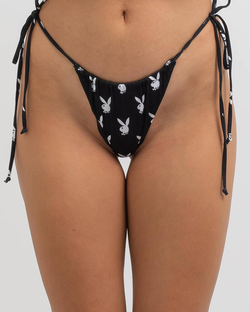 Playboy Bunny Tie Side Bikini Bottom for Womens