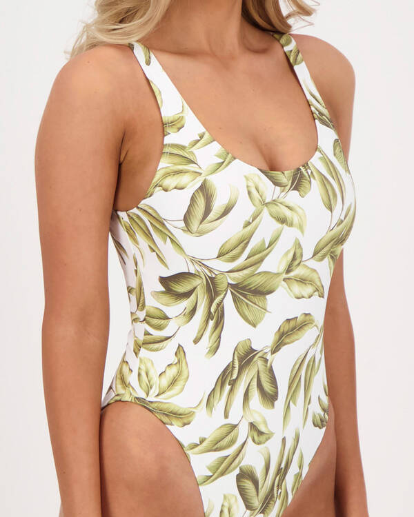 Topanga Olive Leaf One Piece Swimsuit for Womens