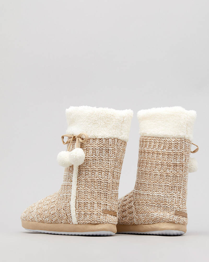 Sleepy Squirrel Holly Slipper Boots for Womens
