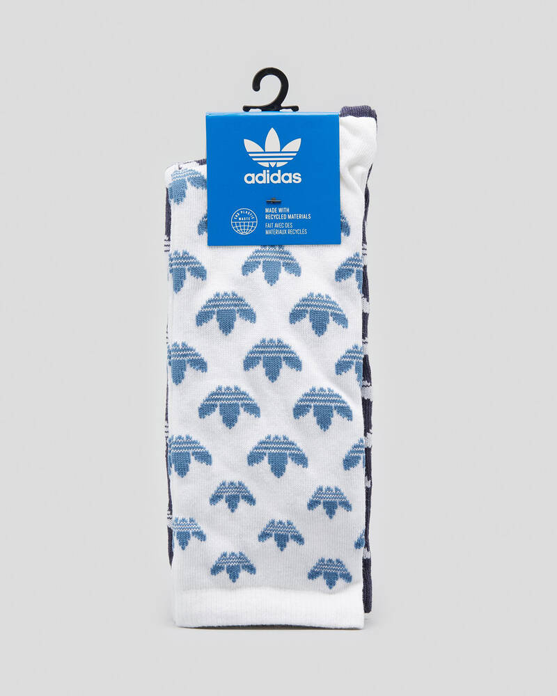 adidas Monogram Crew Socks 2 Pack for Mens