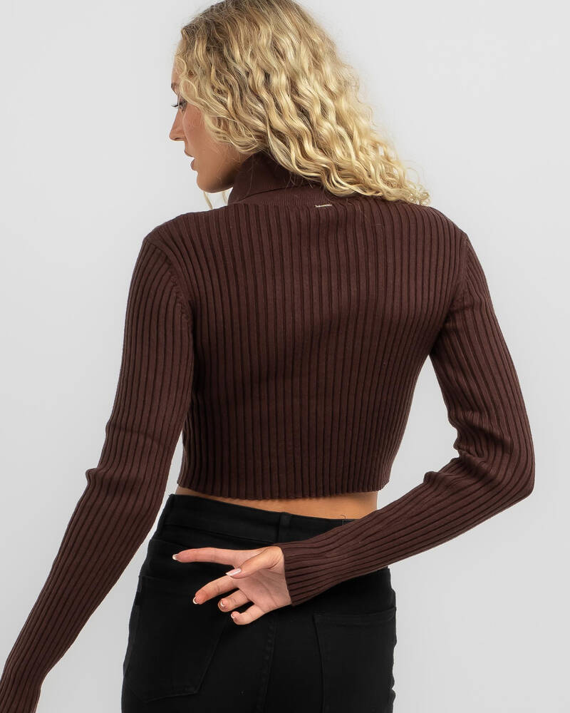 Ava And Ever Regina Collared Zip Knit Jumper for Womens