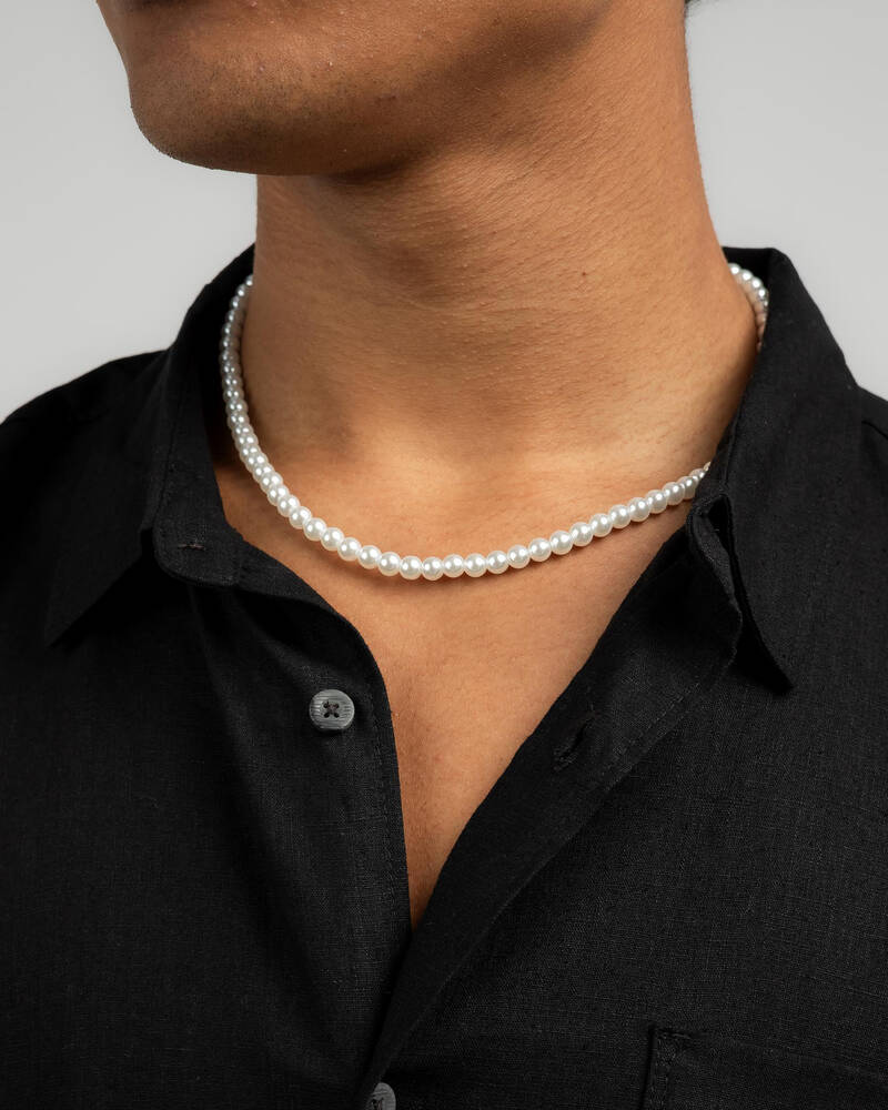 Classics 77 Pearl Bead Necklace for Mens