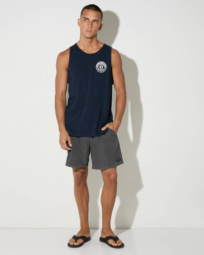 The Mad Hueys Checker Hueys Singlet Tank for Mens
