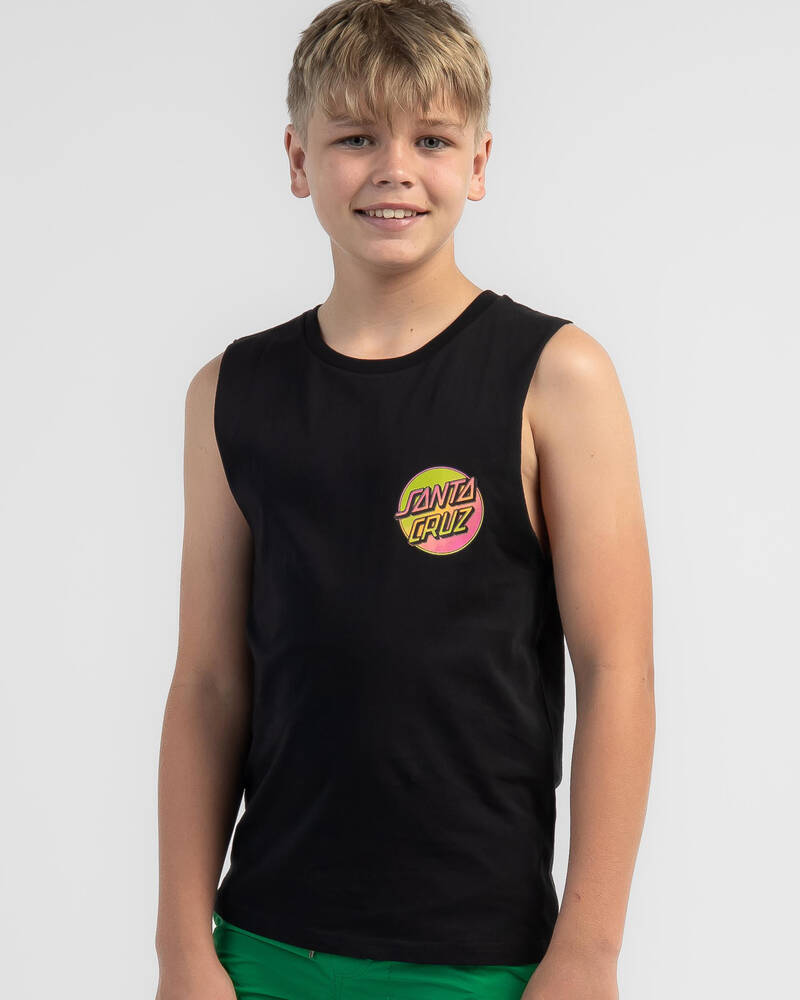 Santa Cruz Boys' Contra Dot Pop Muscle Tank for Mens
