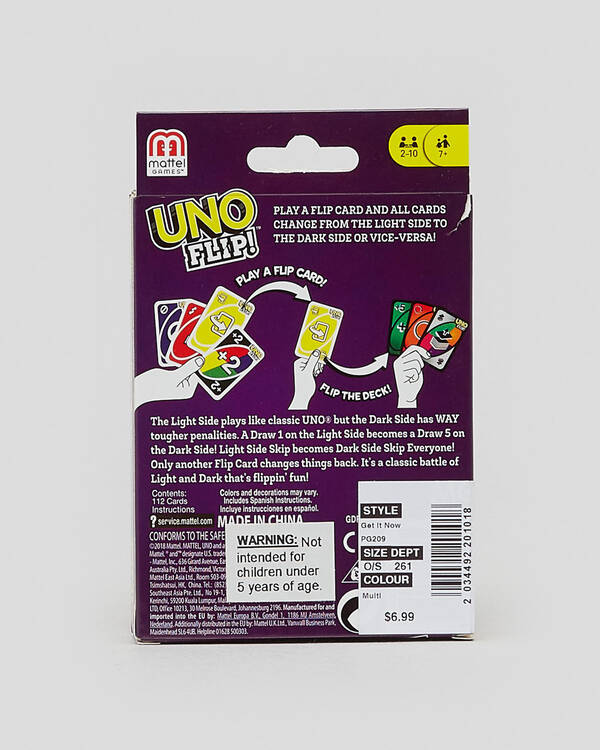 Get It Now Uno Flip Gard Game for Unisex