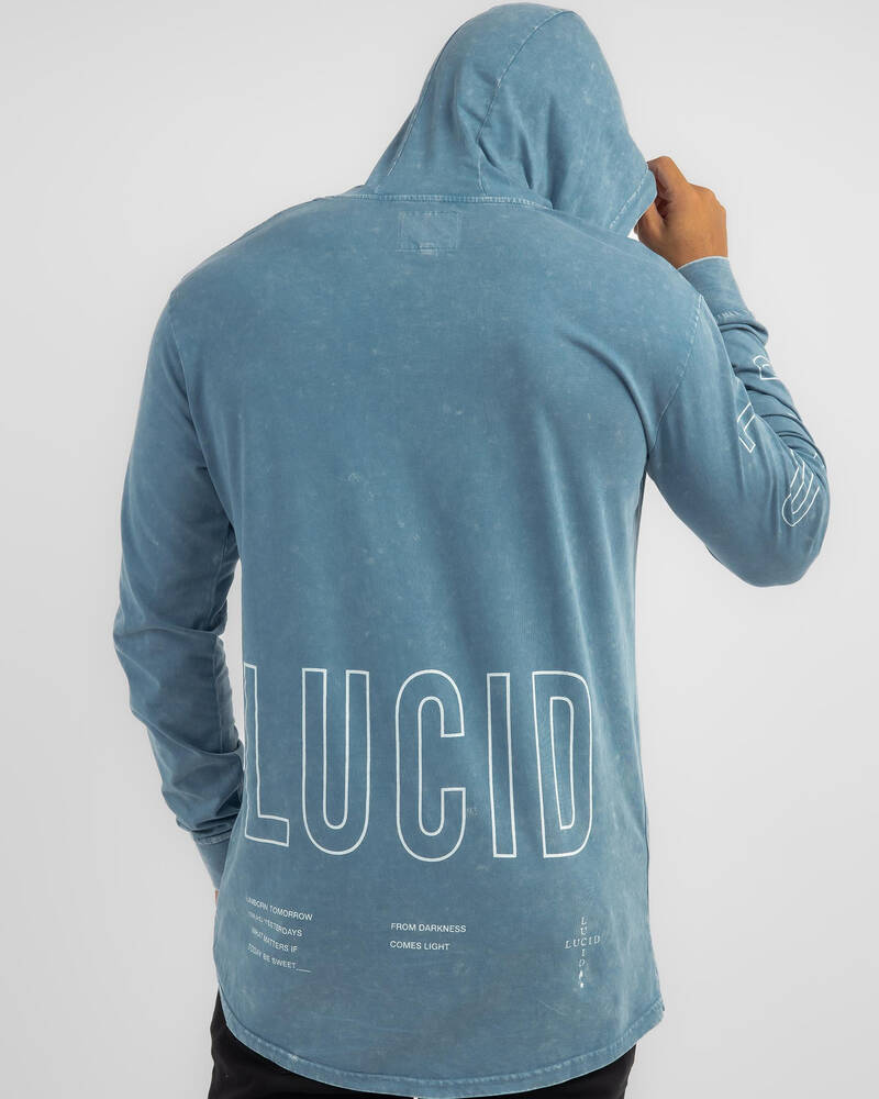 Lucid Avenue Long Sleeve Hooded T-Shirt for Mens