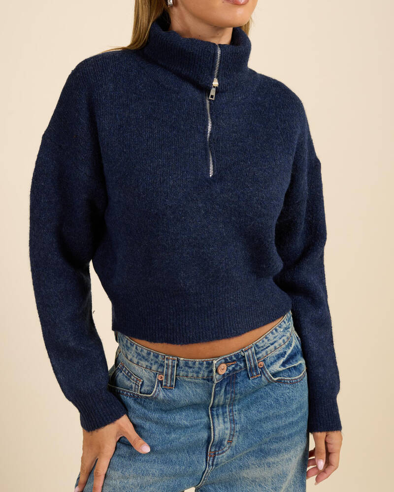 Mooloola Tonic Half Zip Knit Jumper for Womens