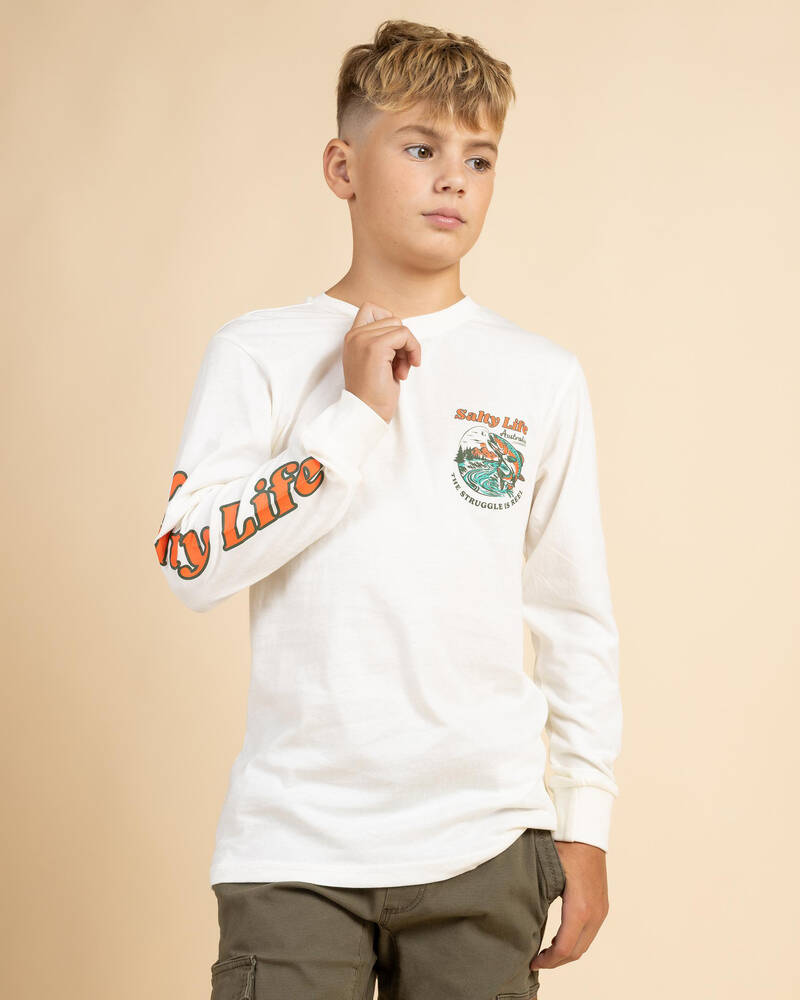 Salty Life Boys' Reel Zone Long Sleeve T-Shirt for Mens
