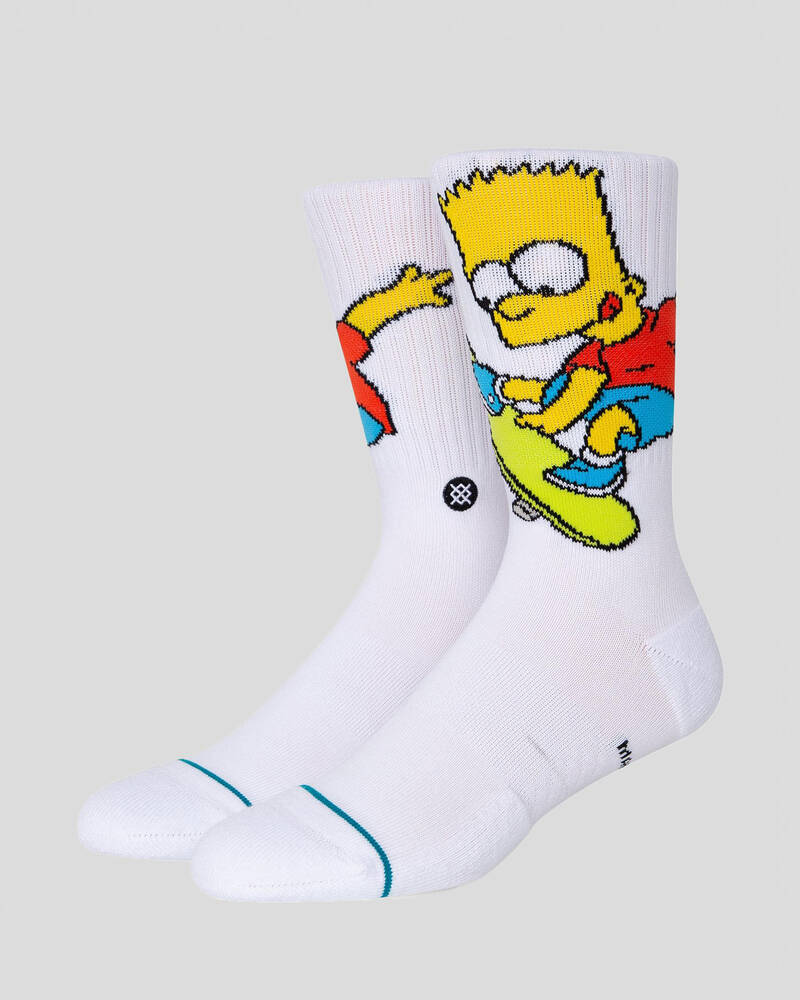 Stance Bart Simpson Crew Socks for Mens