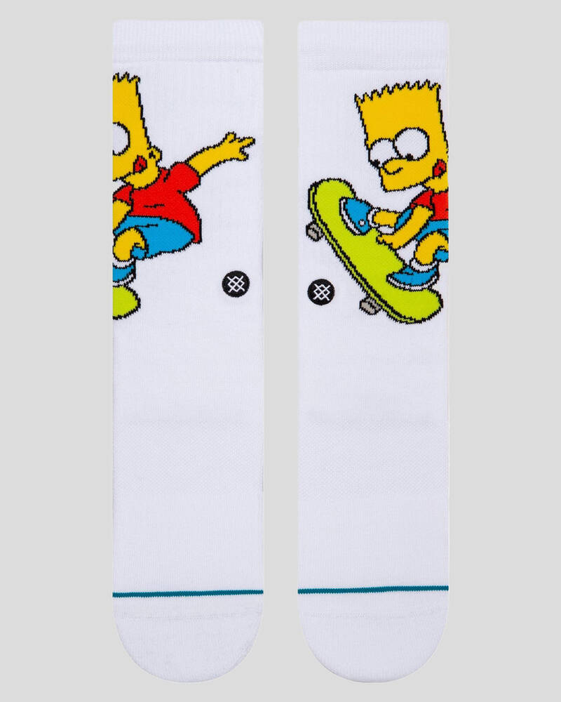 Stance Bart Simpson Crew Socks for Mens