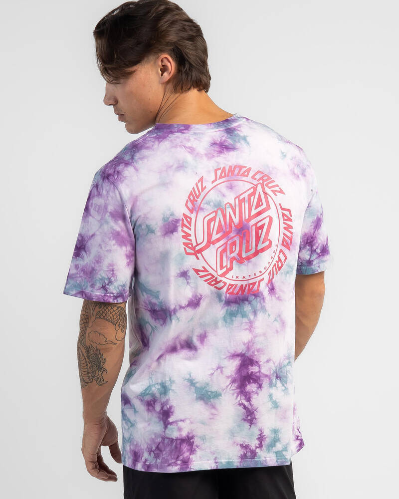 Santa Cruz Ringed Dot Mono Tie Dye T-Shirt for Mens