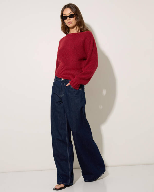 Ava And Ever Lenni Off Shoulder Knit Jumper for Womens