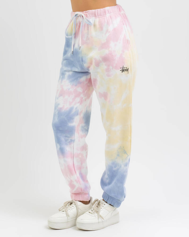 Stussy Tie Dye Graffiti Track Pants for Womens