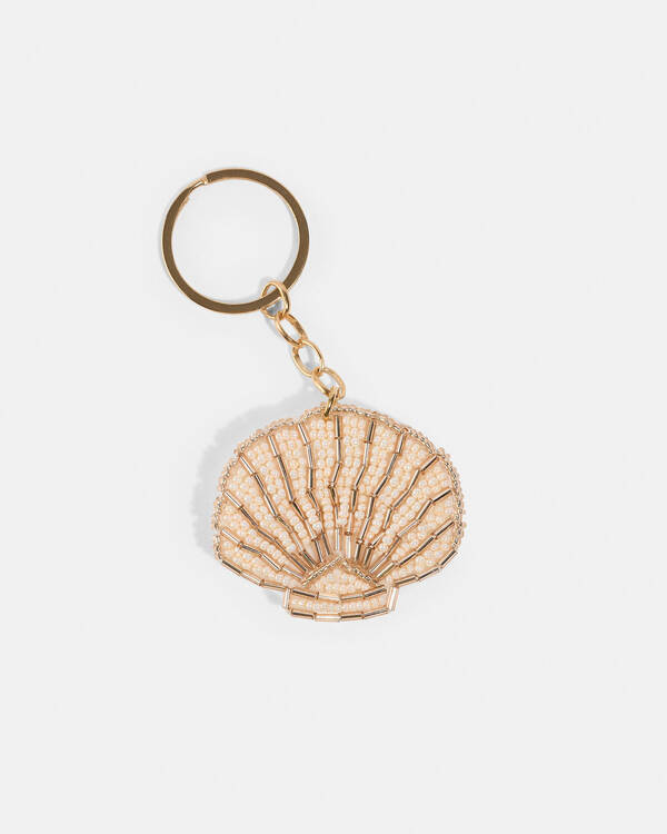 Beaded Clamshell Keyring