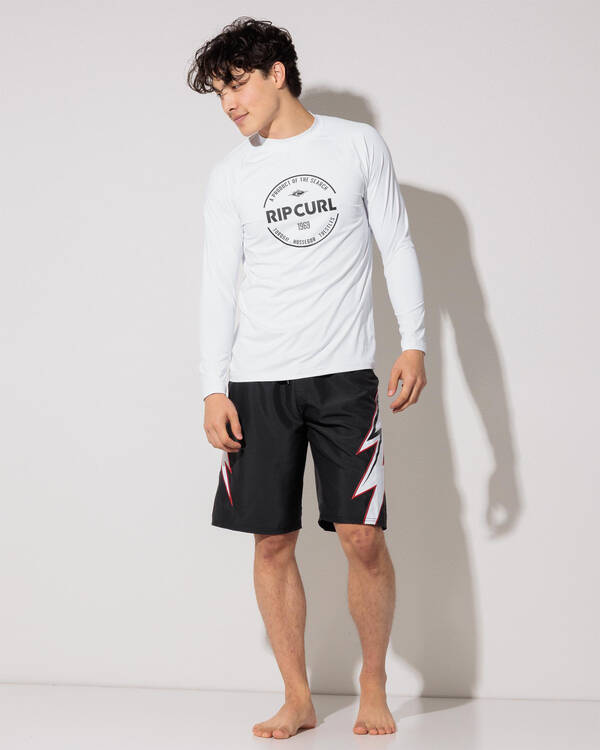 Rip Curl Stapler Long Sleeve Rash Vest for Mens