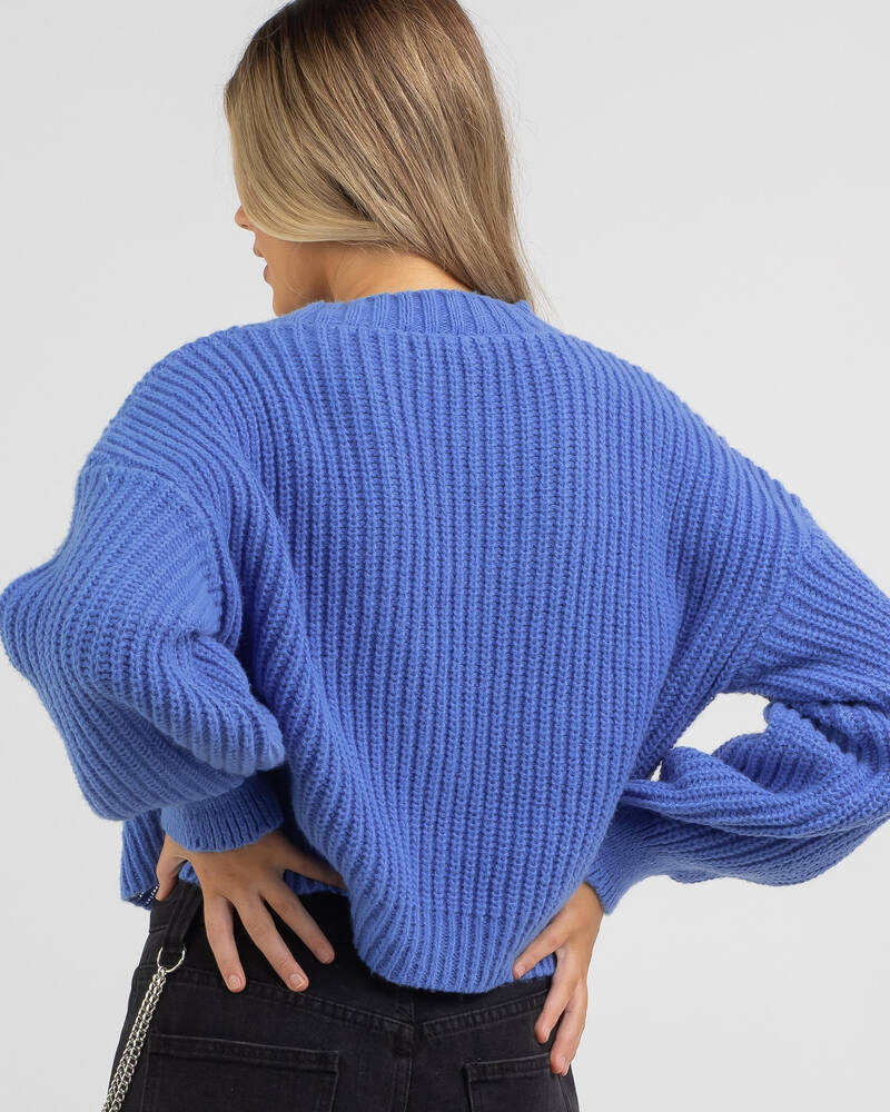 Red Berry Mellow Out Knit Cardigan for Womens