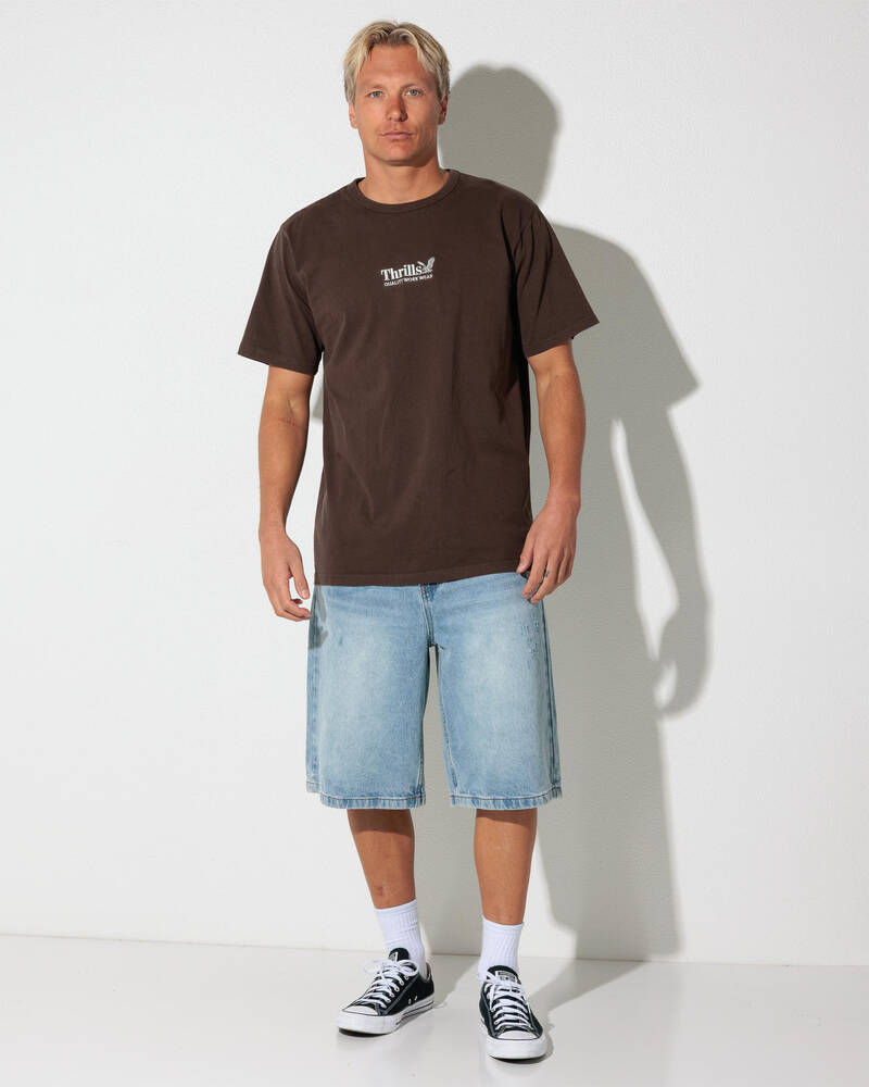 Thrills Workwear Embro Merch Fit T-Shirt for Mens