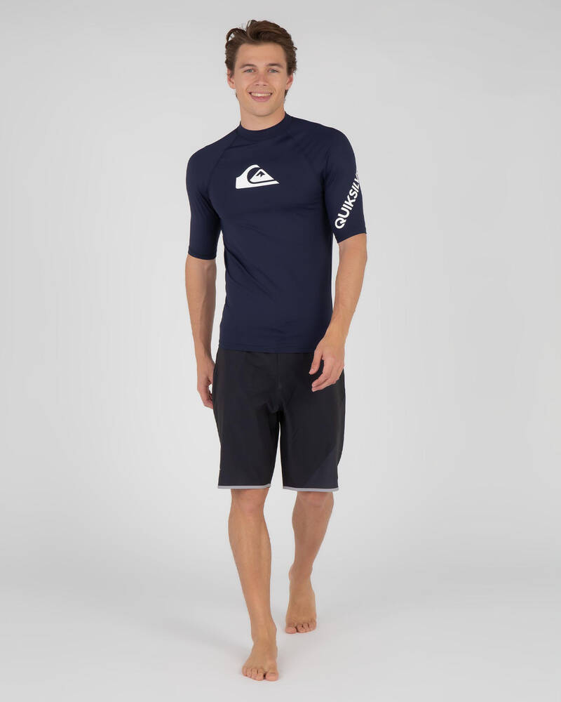 Quiksilver Mens' All Time Short Sleeve Rash Vest for Mens