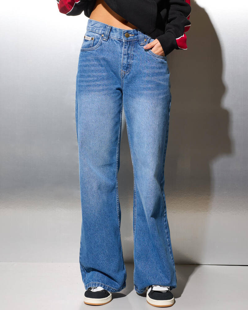 Rusty Wendy Wide Low Jeans for Womens