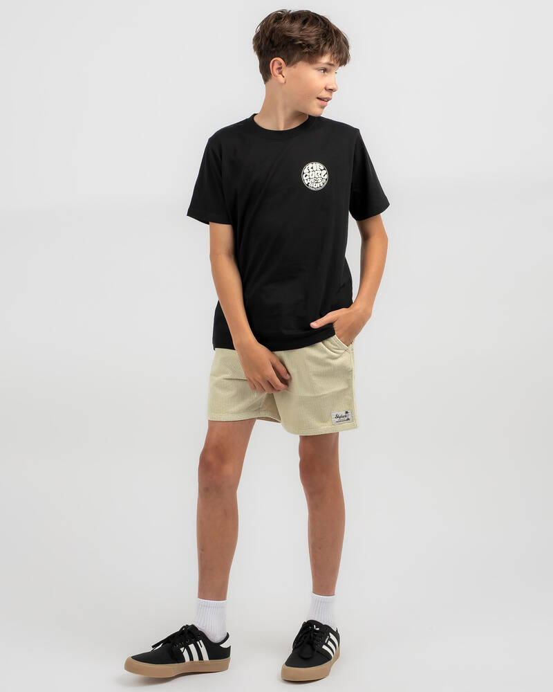 Skylark Boys' Cords Elastic Waist Shorts for Mens