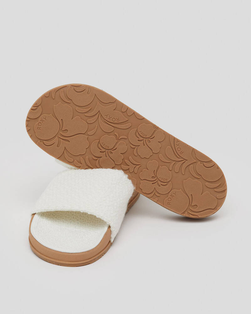Roxy Womens Roxy Slippy Boucle Slide Sandals for Womens